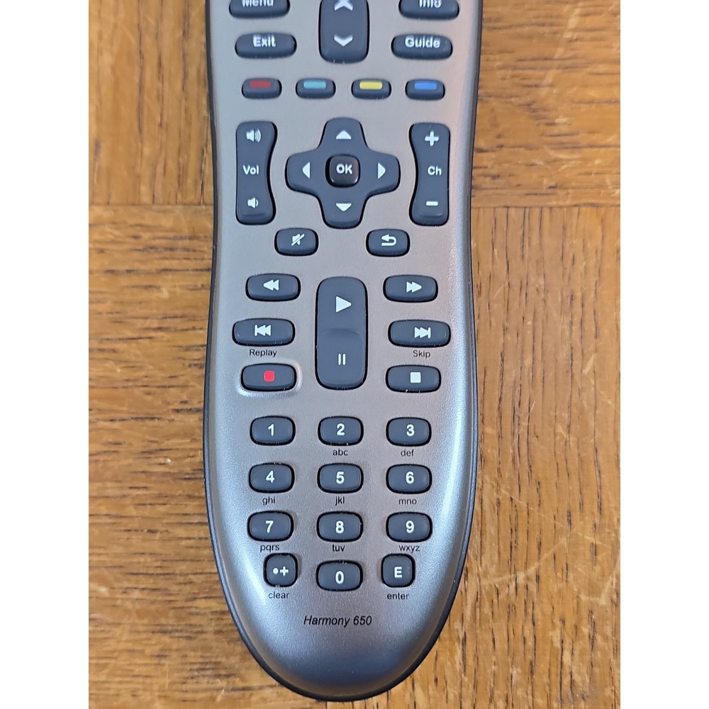 Logitech Remote Control Silver Harmony 650 Universal Programmable Tested Working - Picture 3 of 5